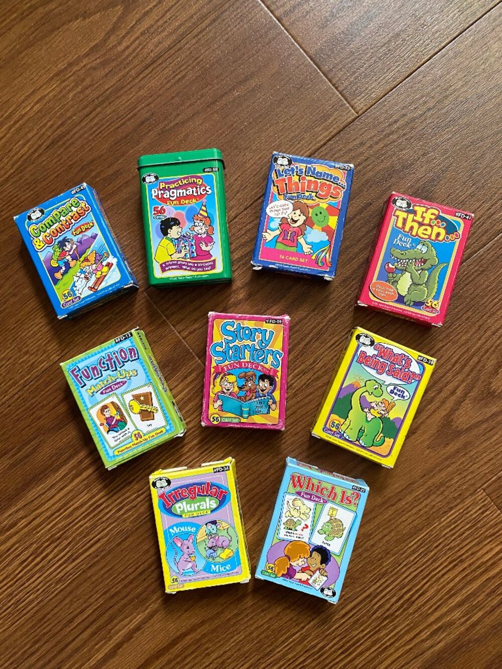 Super Duper Publications Fun Deck Card Lot of 9 Speech Therapy Educational